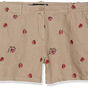 Love Moschino Dames geborduurd Allover Ladybirds_Chambray Shorts