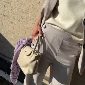 Yaya Pantalon Knoop Zacht Lila