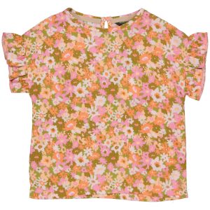 Blouse | AOP Roze Bloem