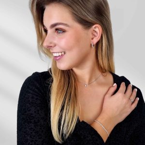 Zilveren Sieraden Set Vrouw - Ciara Oorbellen & Grace Tennisarmband