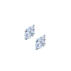 Zilveren Oorknopjes Met Steentjes Cielo - Studs - Rhodium Plated zilver