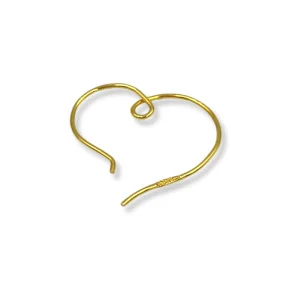 25mm Gold plated zilveren oorbellen Hart